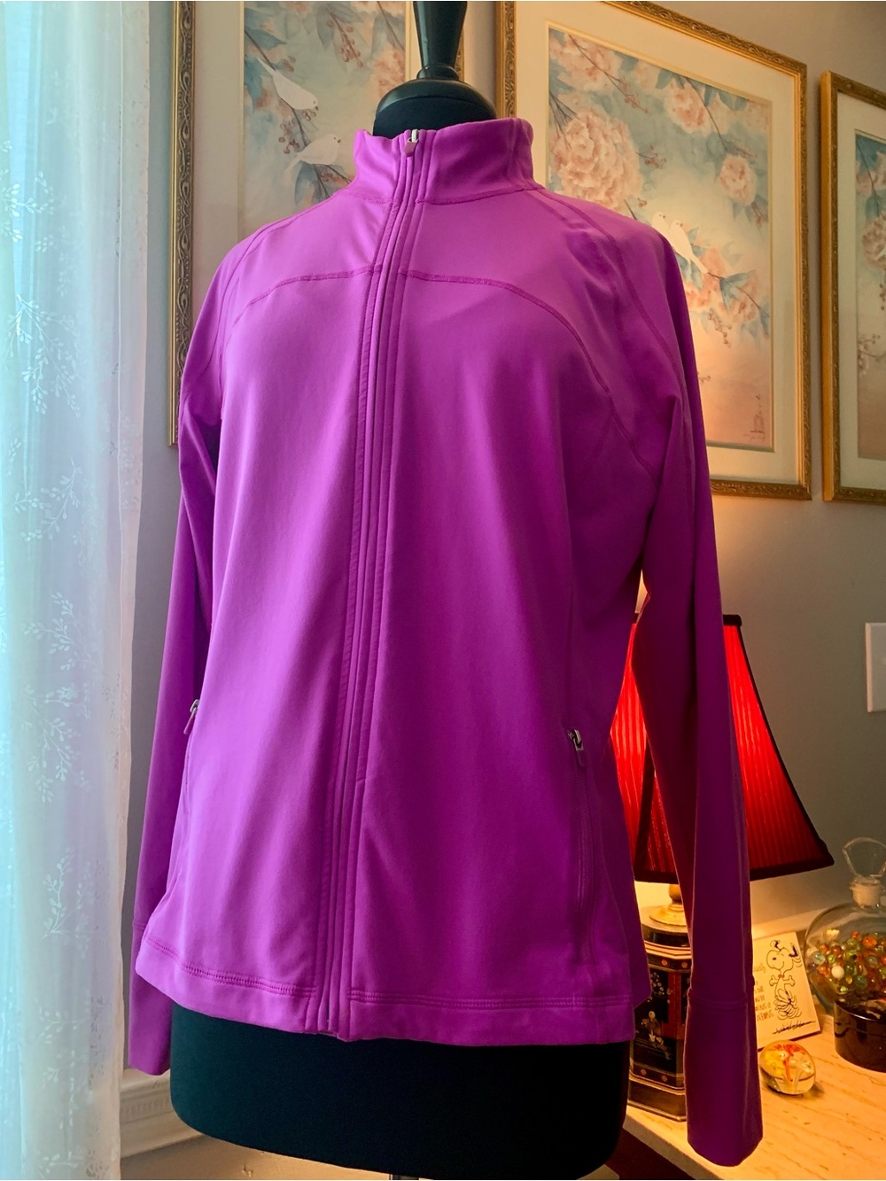 Gap Fit Body Magenta Full-Zip Jacket - Lightweight Active Layer